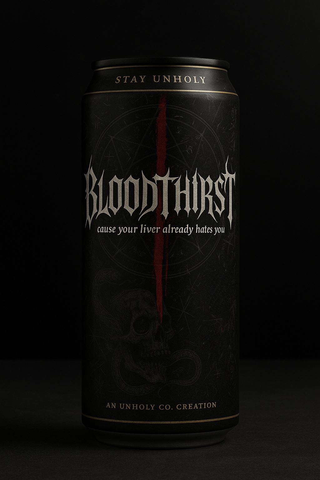 BloodThirst can under red light